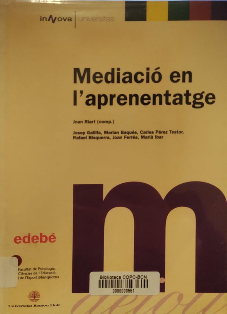 Mediació en l'aprenentatge / Joan Riart, compilador