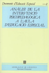 [1967] Anàlisi de la intervenció psicopedagògica a l'aula d'educació especial