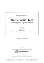 [6427] TEST RORSCHACH : Manual de interpretación del Rorschach para el sistema comprehensivo / John E. Exner, Jr., Concepción Sendín ; [traducción de los textos de John E. Exner, Manuel Esbert Ramírez]