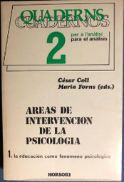 [7137] Áreas de intervención de la psicología / César Coll, María Forns (eds.)