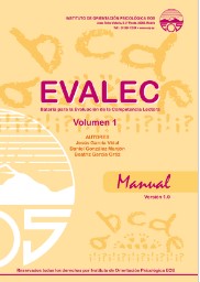 EVALEC : batería para la evaluación de la competencia lectora : manual. Vol. 1 / Jesús G. Vidal, Daniel González Manjón, Beatriz García Ortíz